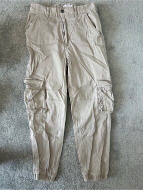 Tan Cargo Jogger Pants